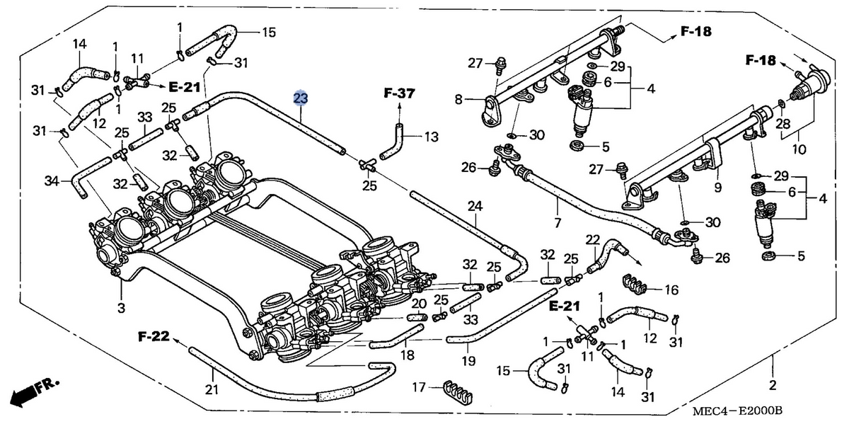Honda OEM part 16973-MEC-003