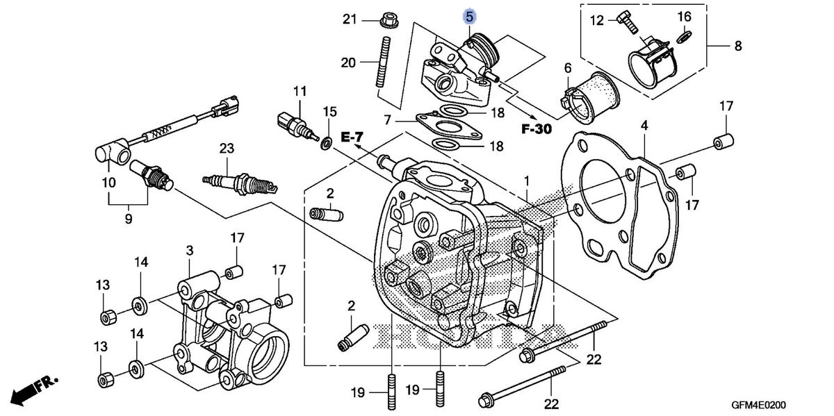 Honda OEM part 17110-GFM-K00