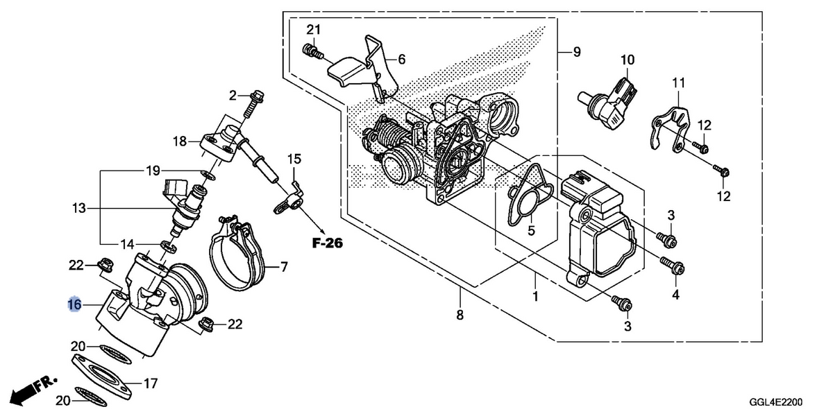 Honda OEM part 17110-GGL-J02