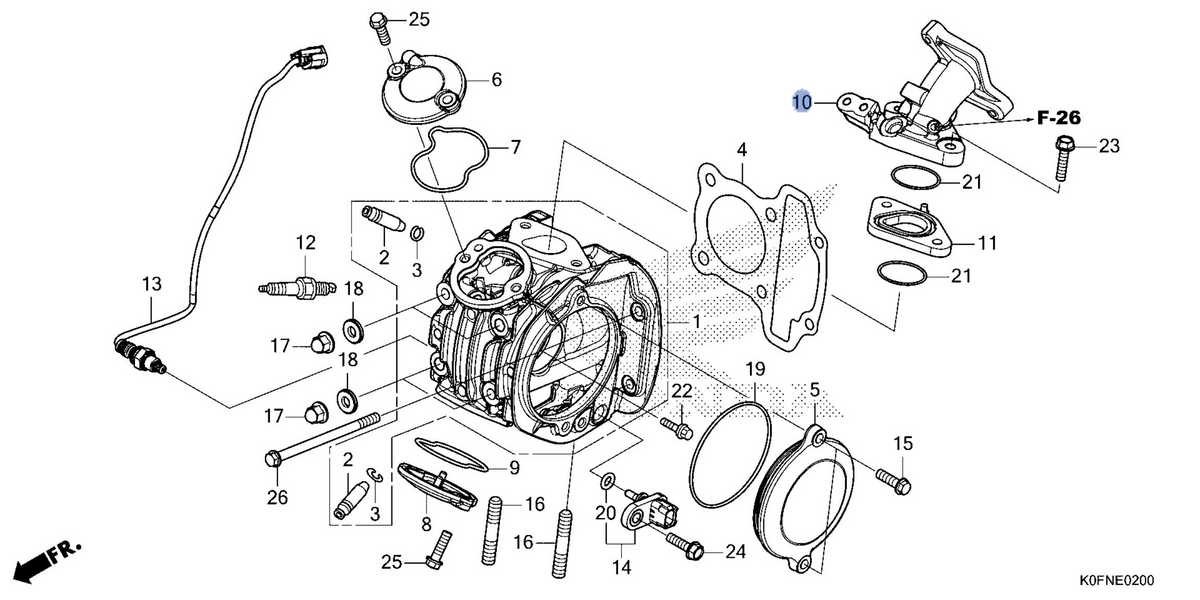 Honda OEM part 17110-K0F-A60