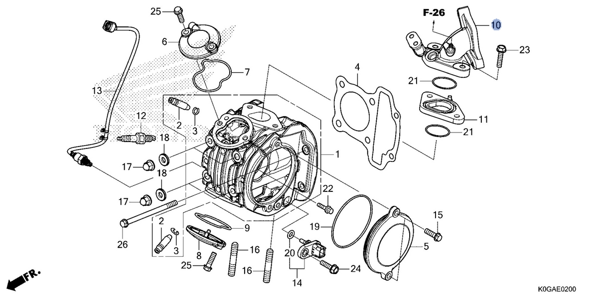 Honda OEM part 17110-K0G-D20