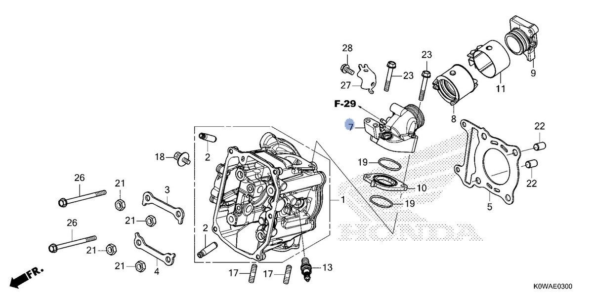 Honda OEM part 17110-K0W-JA0
