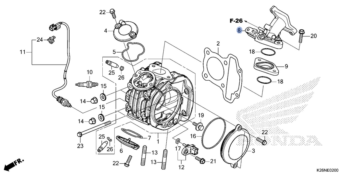 Honda OEM part 17110-K26-G10