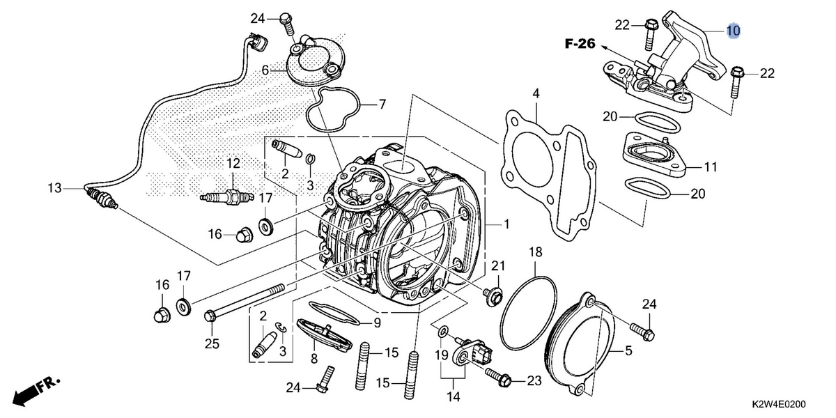 Honda OEM part 17110-K26-M10