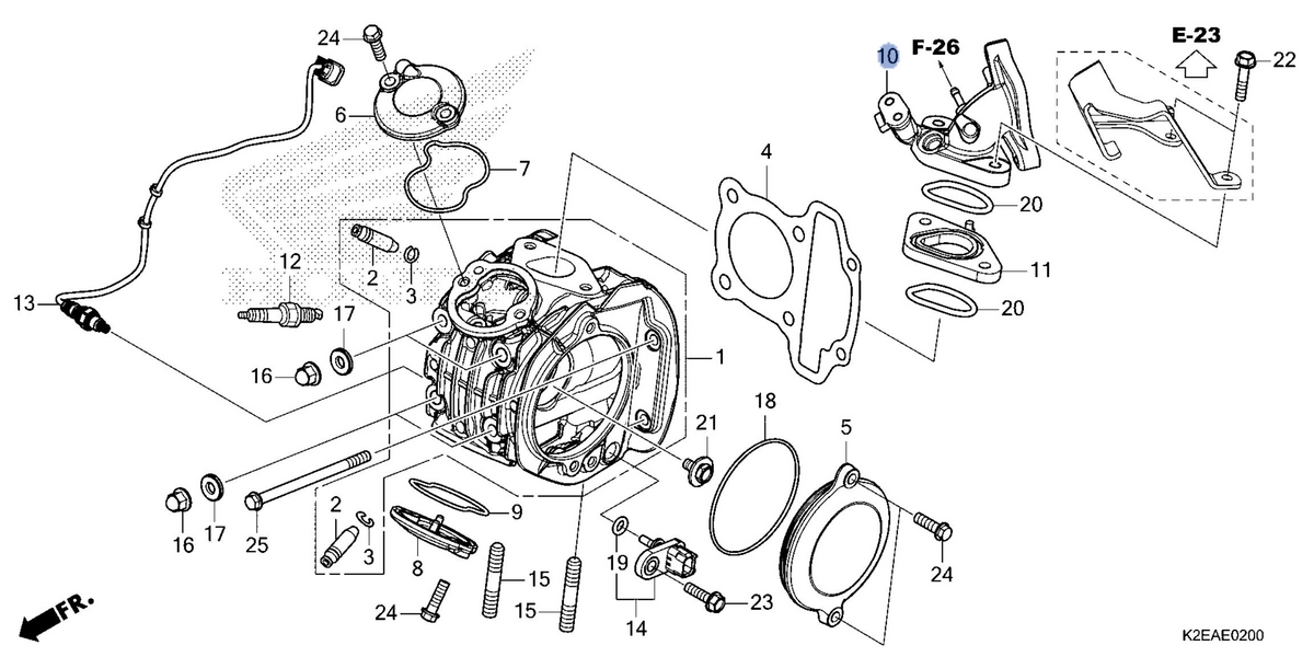Honda OEM part 17110-K2E-J10