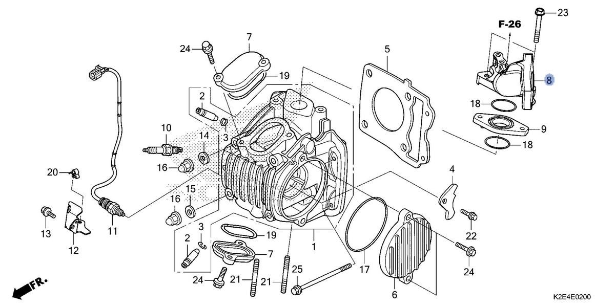 Honda OEM part 17110-K2E-T00