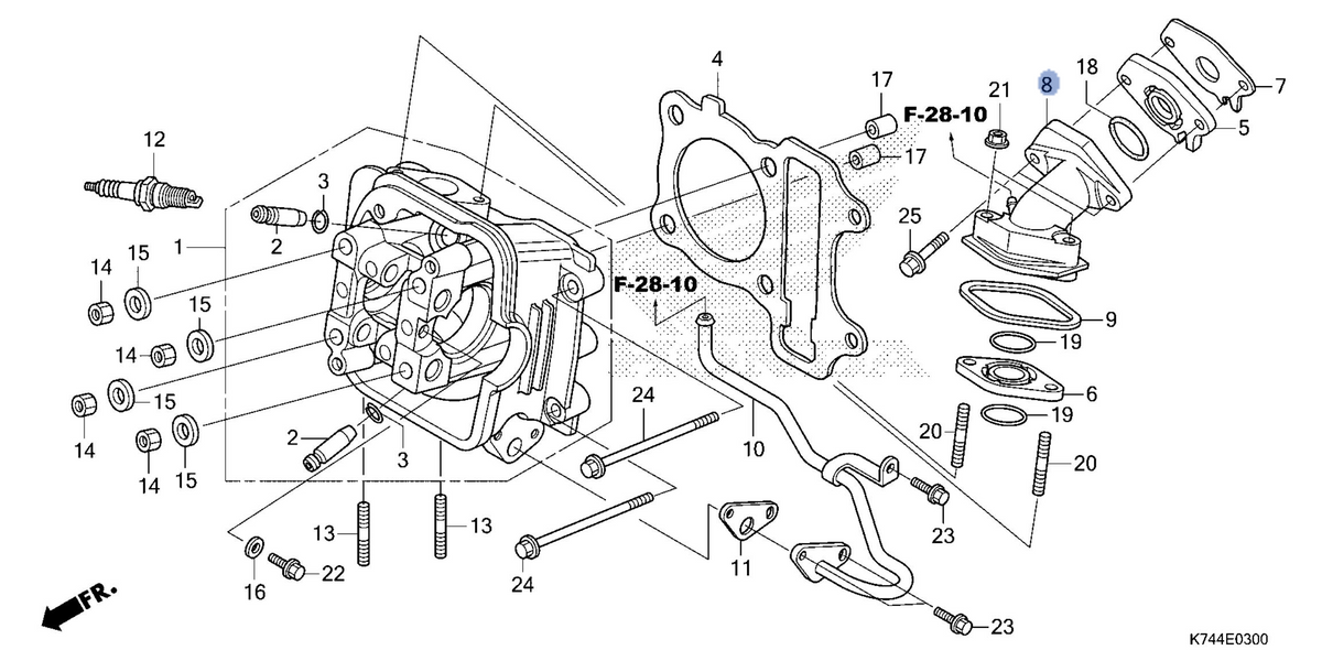 Honda OEM part 17110-K74-N00
