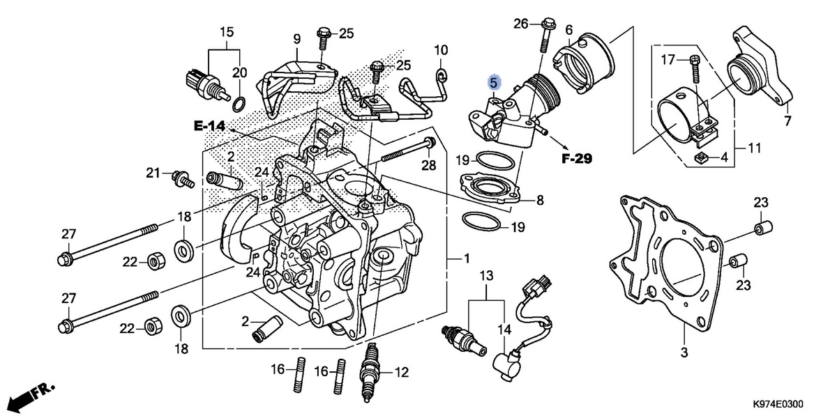 Honda OEM part 17110-K97-A00