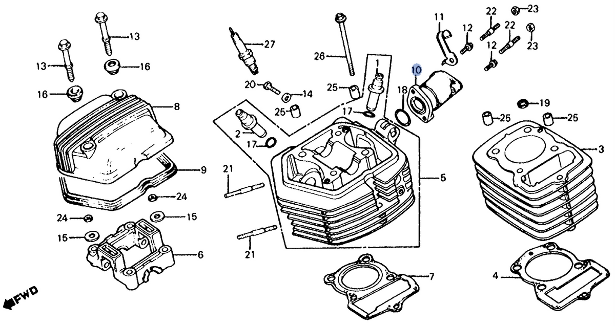 Honda OEM part 17110-KA8-000