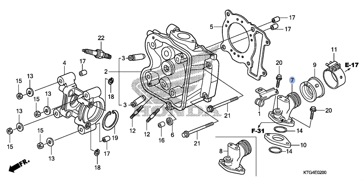 Honda OEM part 17110-KTG-A00
