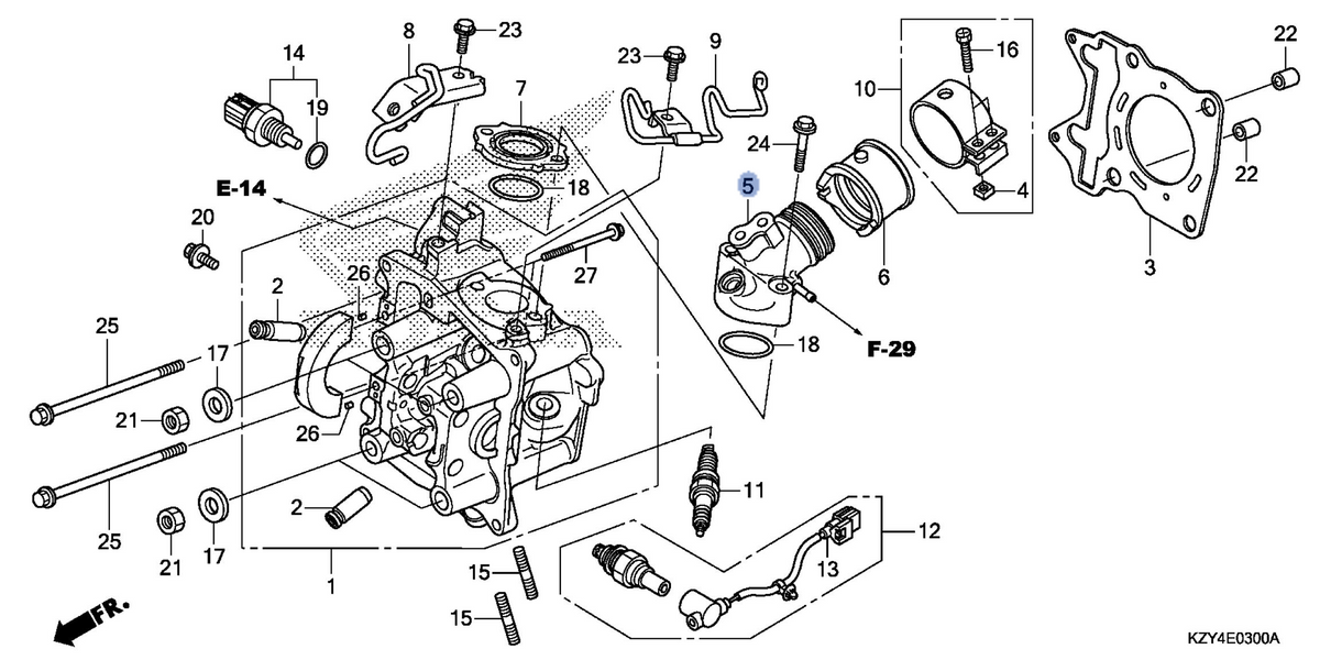 Honda OEM part 17110-KZY-700