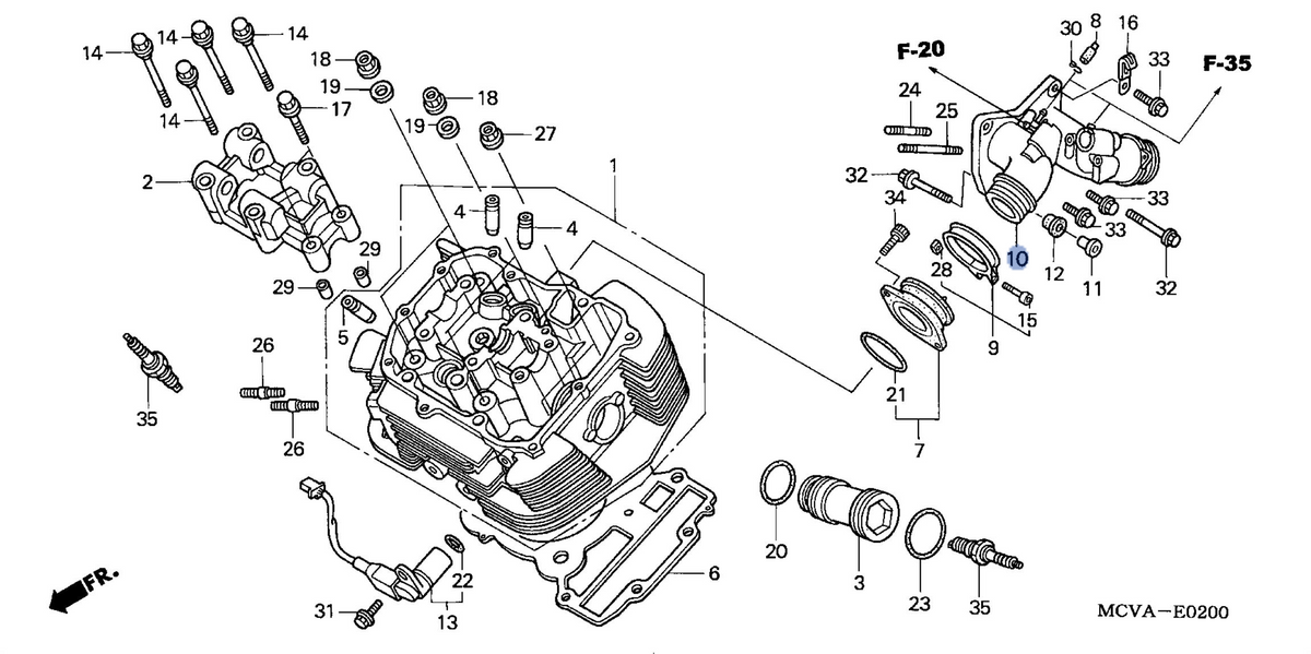 Honda OEM part 17110-MCV-R10
