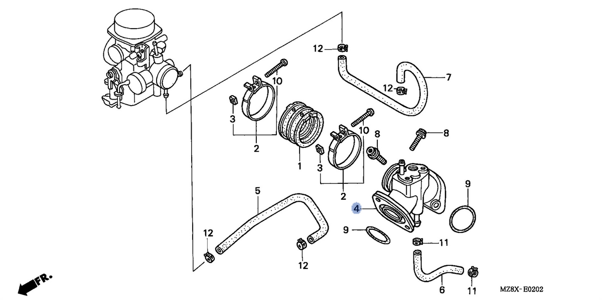 Honda OEM part 17110-MZ8-H00