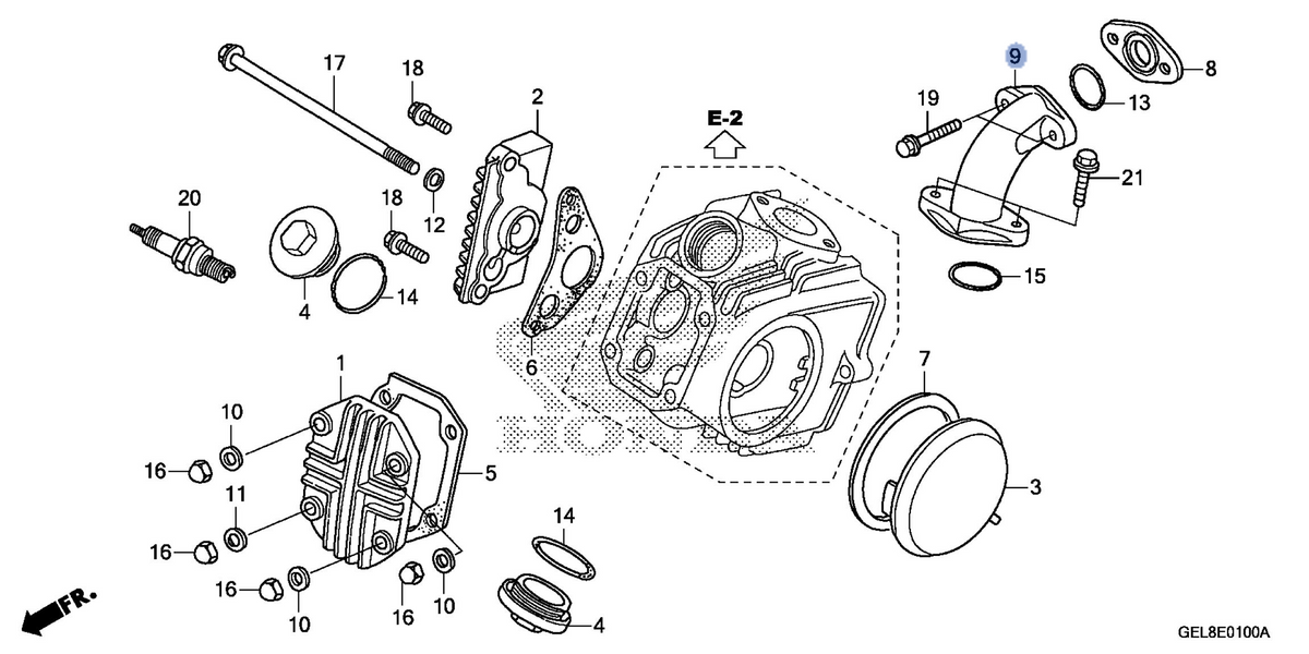 Honda OEM part 17111-GEL-A80