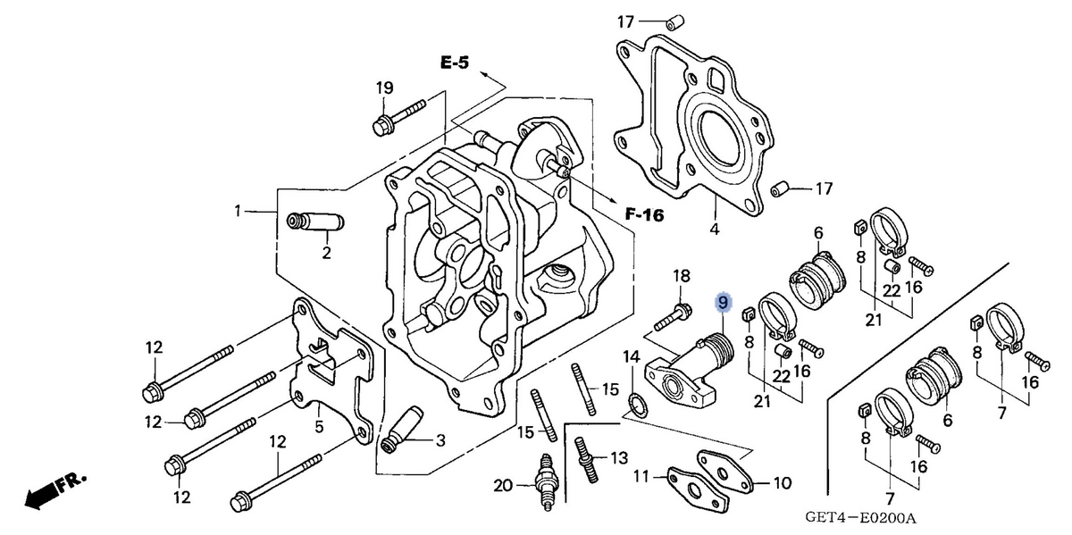 Honda OEM part 17111-GET-010