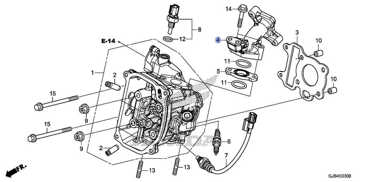 Honda OEM part 17111-GGZ-J00