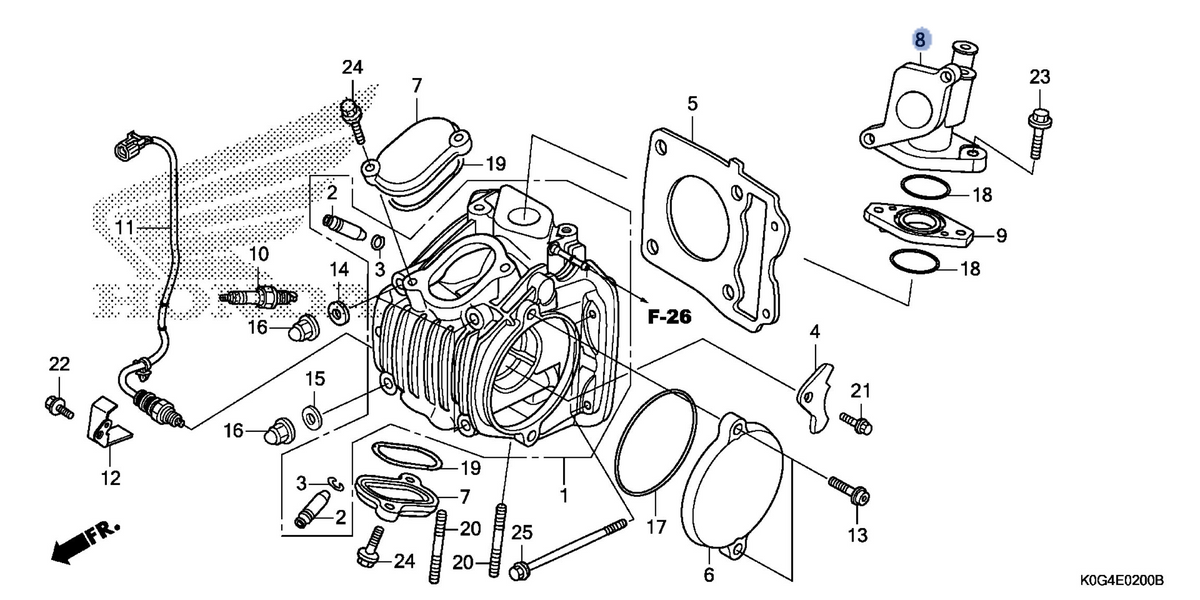 Honda OEM part 17111-K0G-900