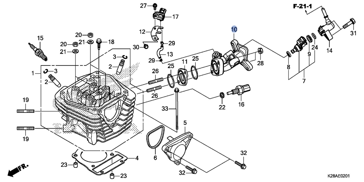 Honda OEM part 17111-K28-A60
