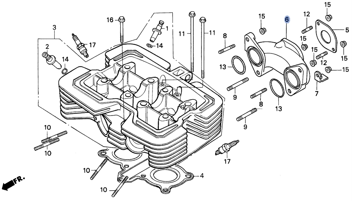 Honda OEM part 17111-KBG-670