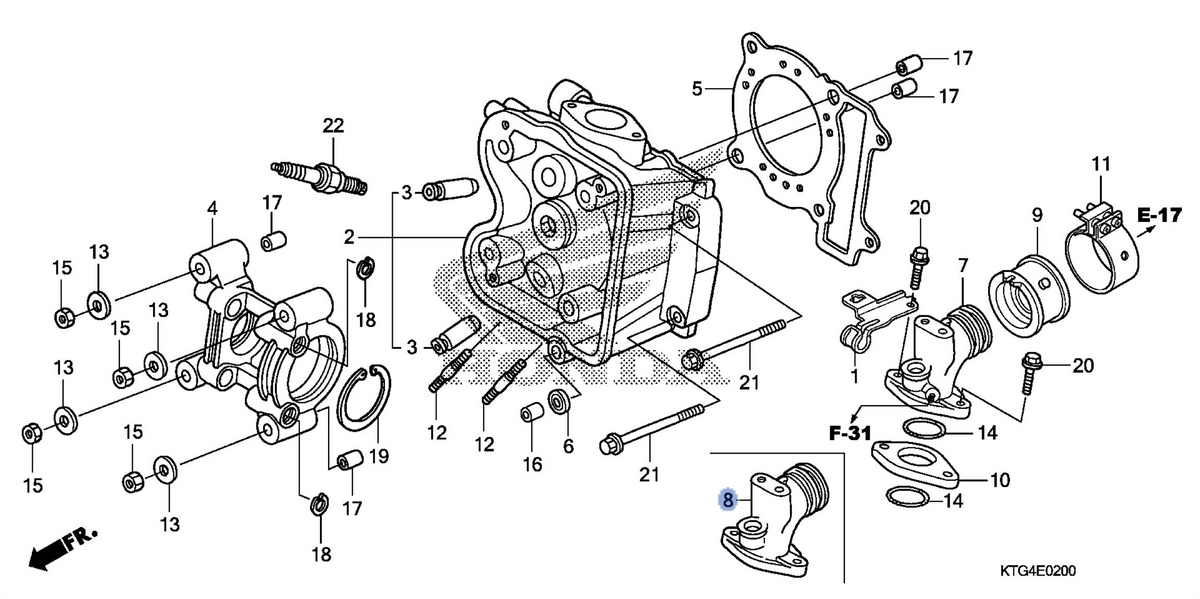 Honda OEM part 17111-KRJ-900