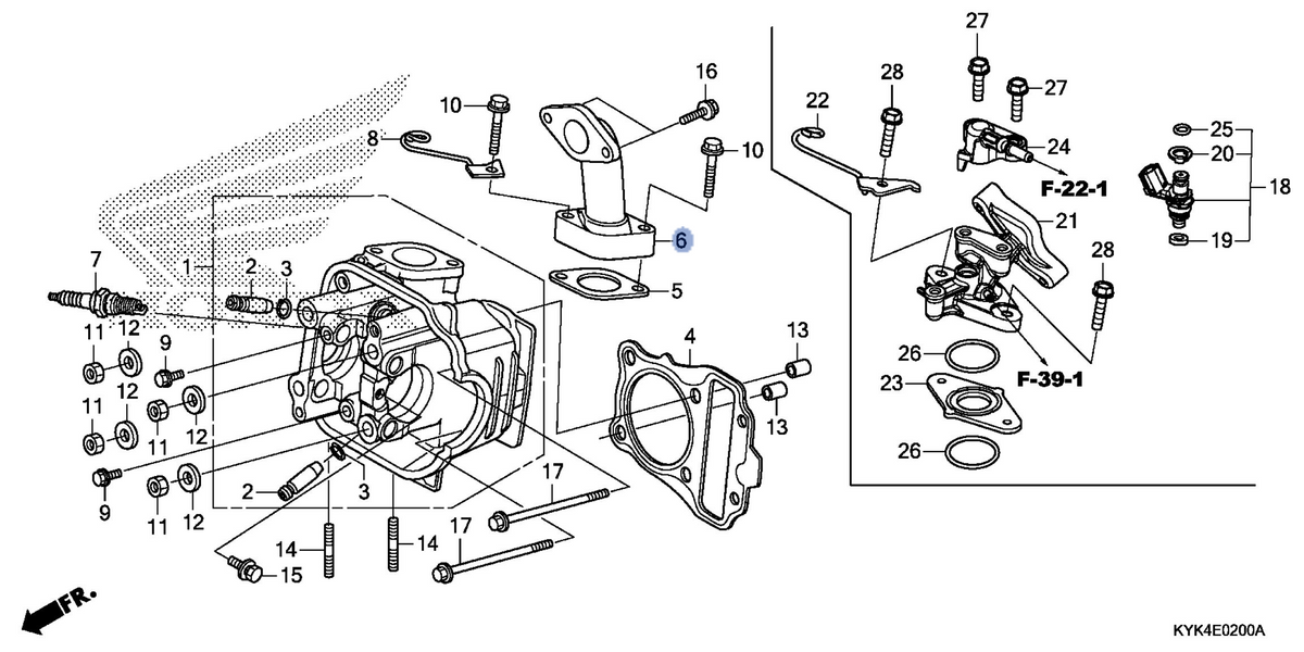 Honda OEM part 17111-KYK-910