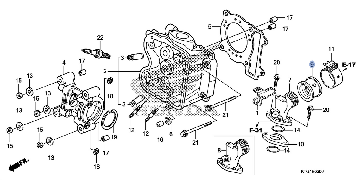 Honda OEM part 17112-KRJ-900