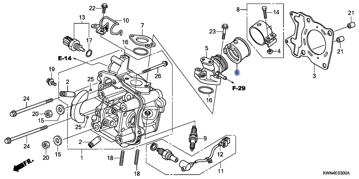 Honda OEM part 17112-KWN-900