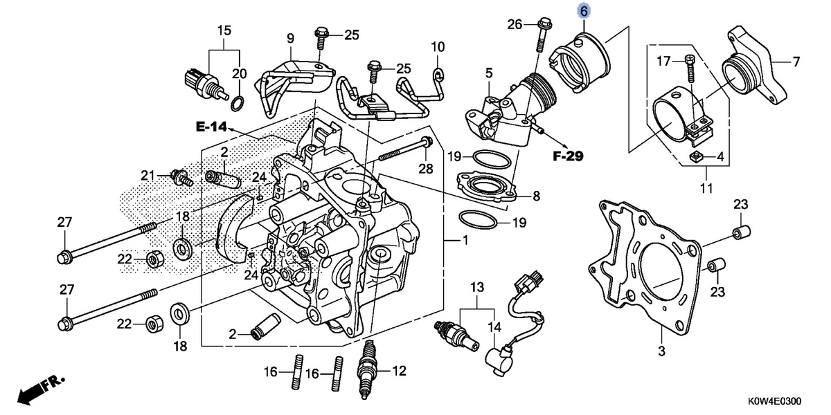 Honda OEM part 17112-KZY-700