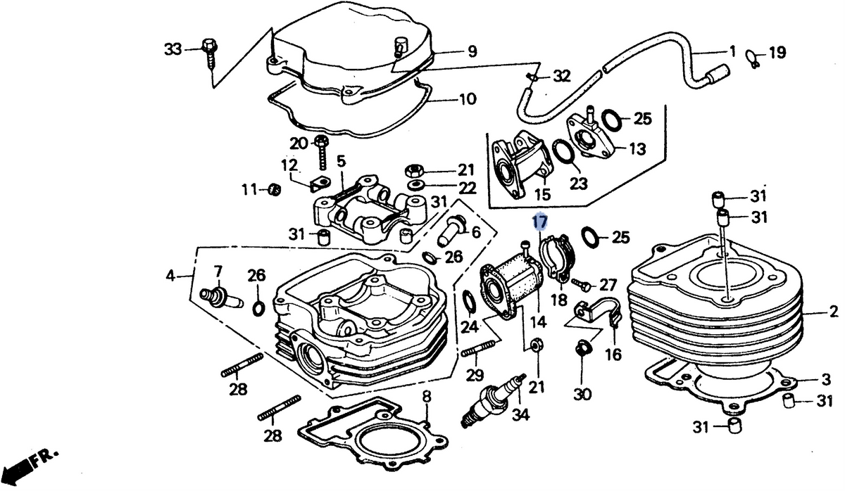Honda OEM part 17115-GE1-831