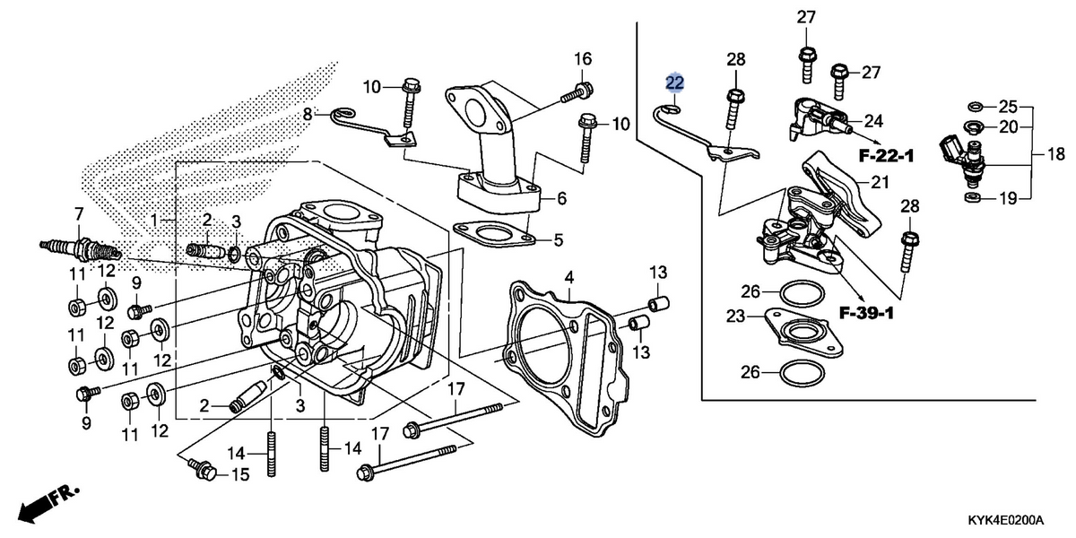 Honda OEM part 17118-KYK-D10