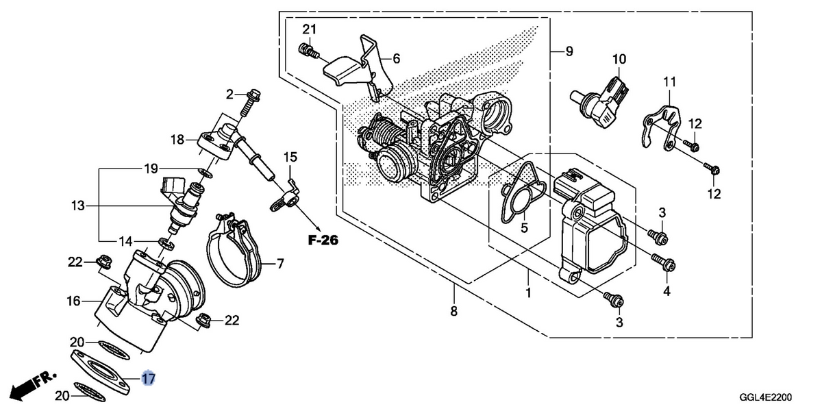 Honda OEM part 17119-GFC-770