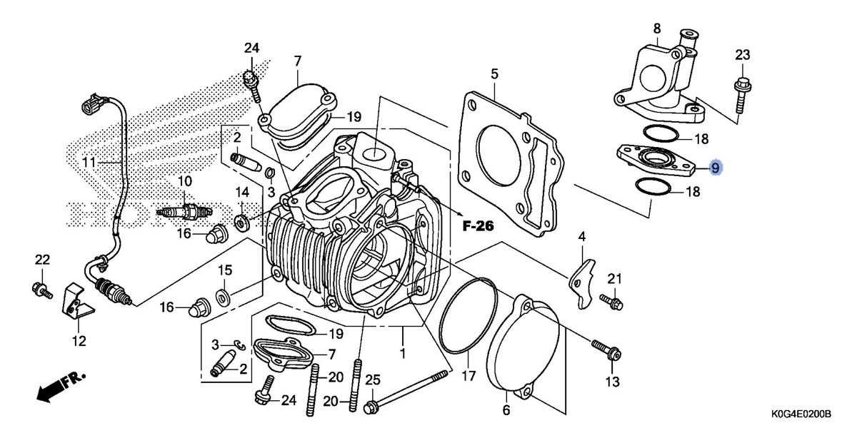 Honda OEM part 17119-K0G-900