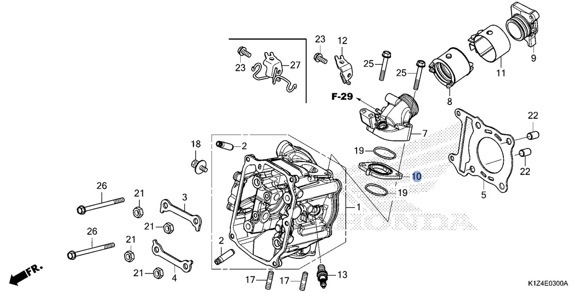 Honda OEM part 17119-K0R-V00