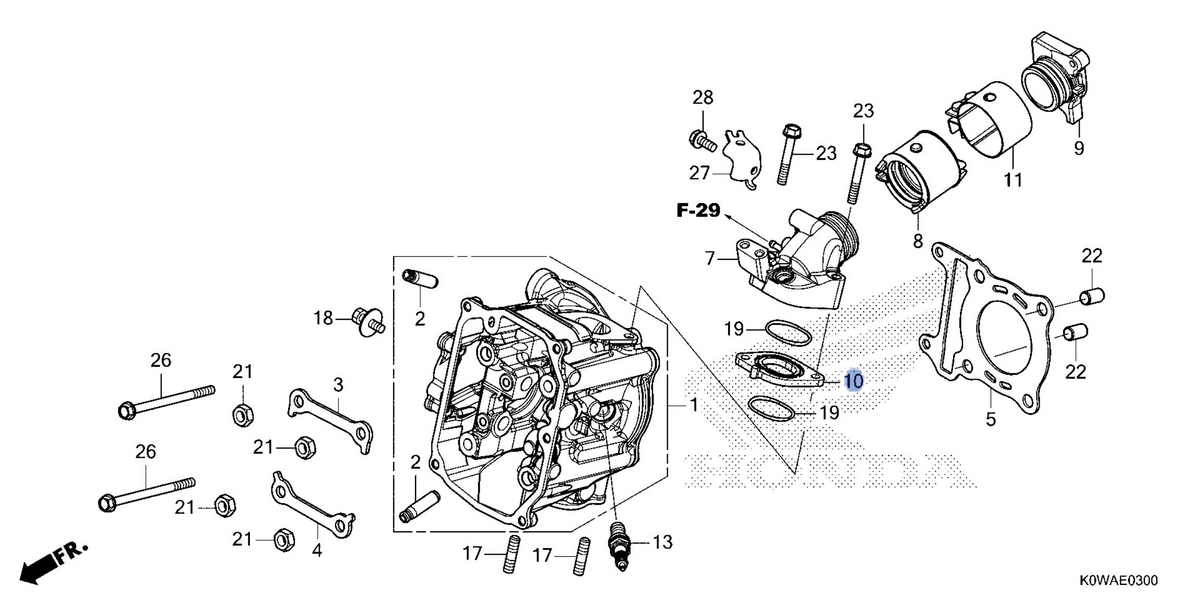 Honda OEM part 17119-K0R-V10