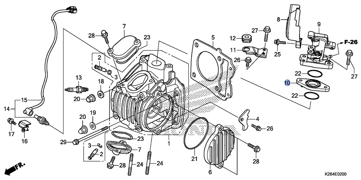 Honda OEM part 17119-K26-900
