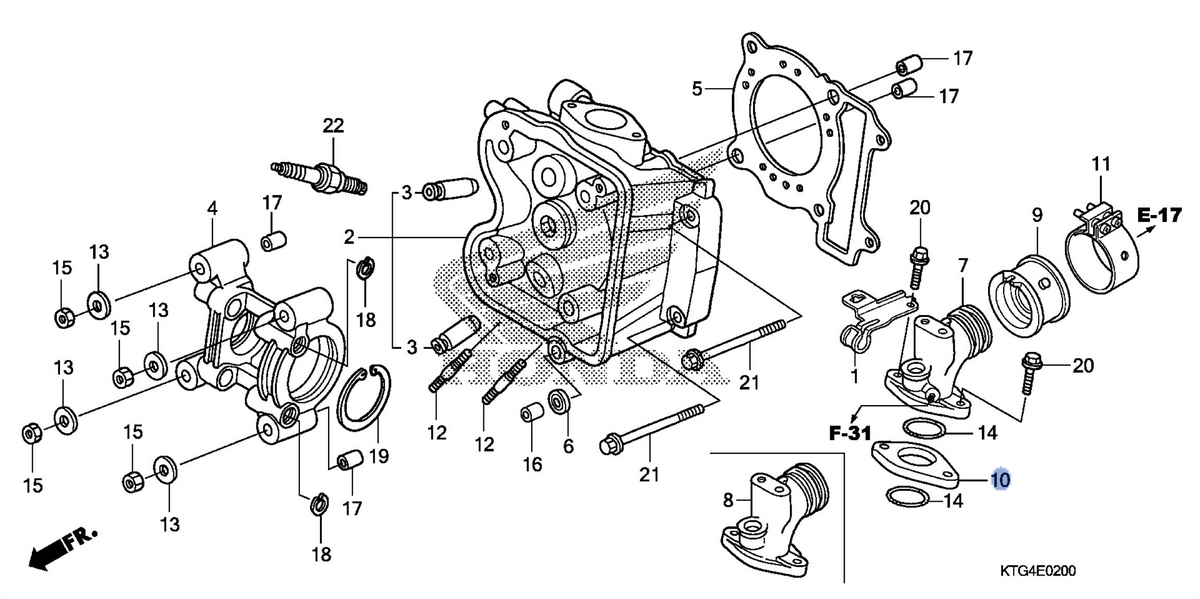 Honda OEM part 17119-KRJ-900