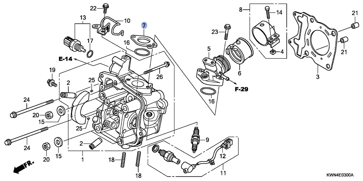 Honda OEM part 17119-KWN-900
