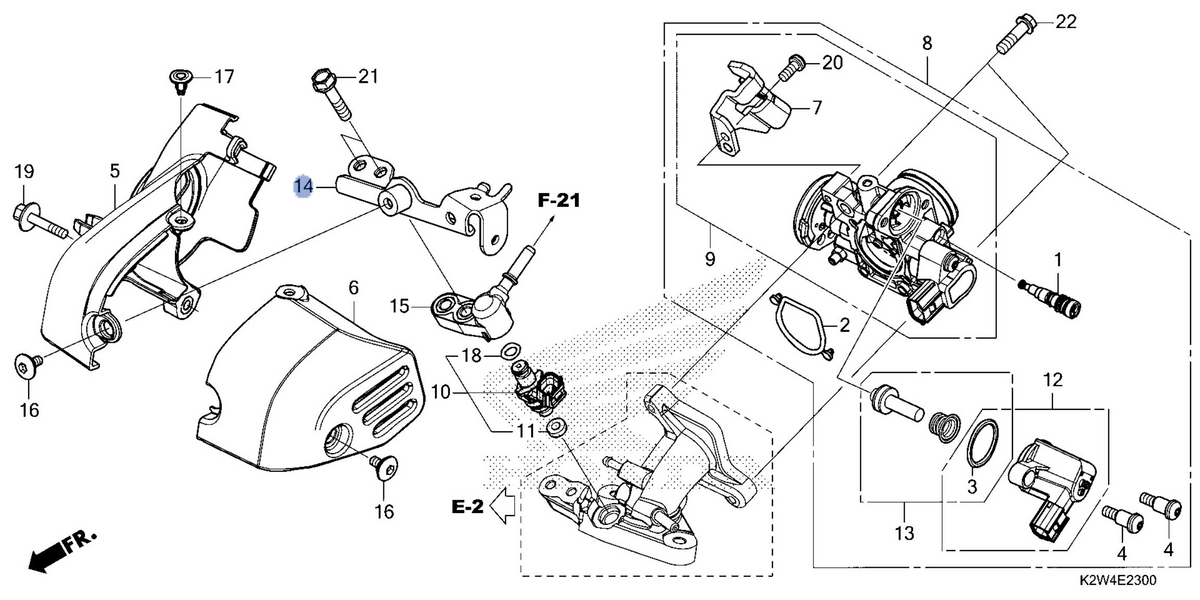 Honda OEM part 17120-K2W-T10