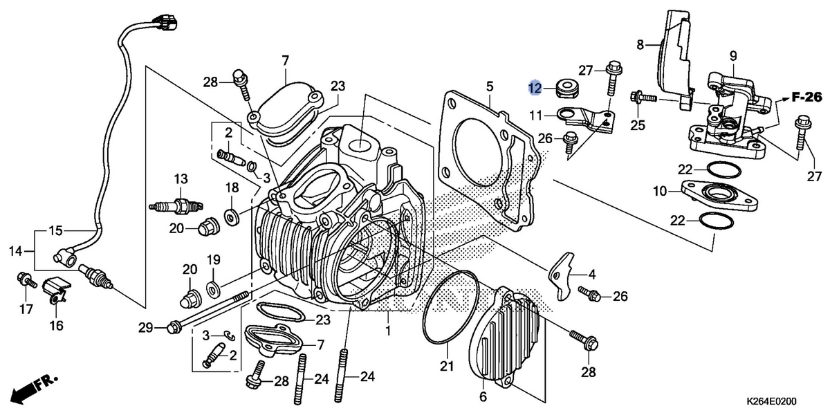 Honda OEM part 17130-K26-900