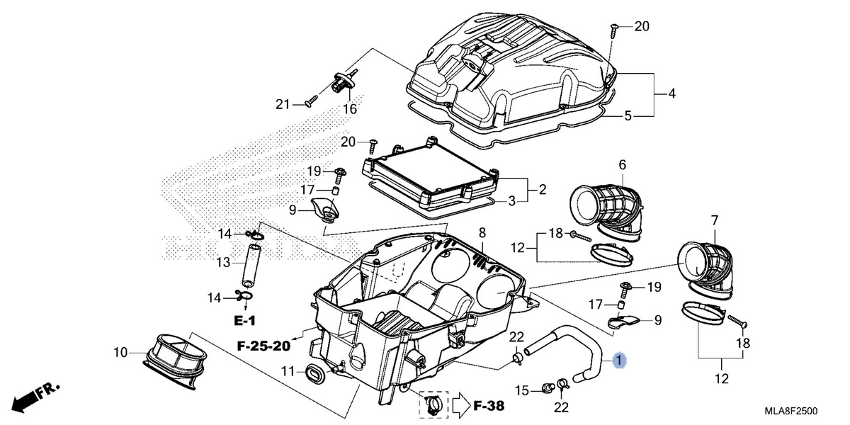 Honda OEM part 17201-MLA-A00