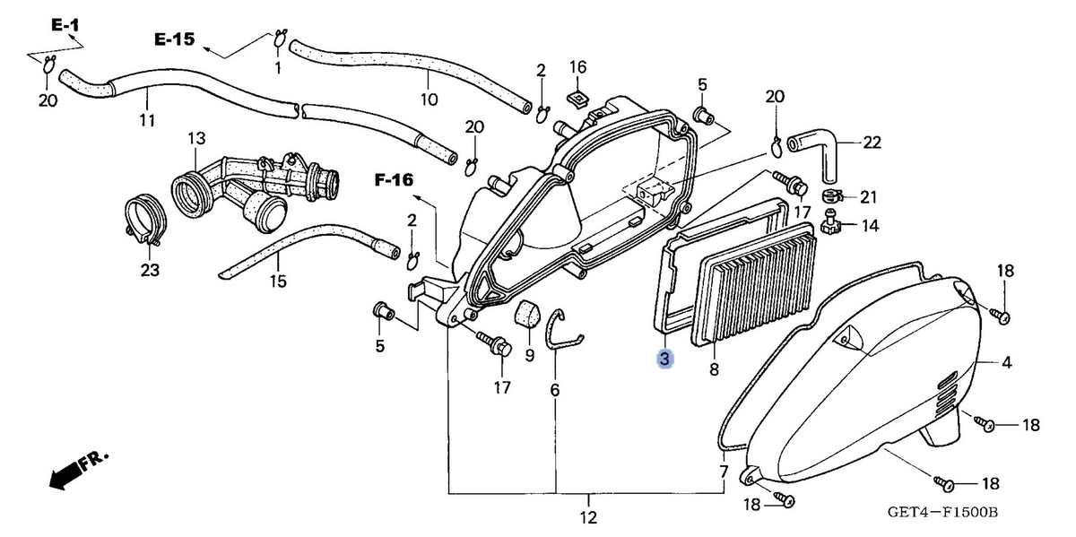 Honda OEM part 17204-GET-000