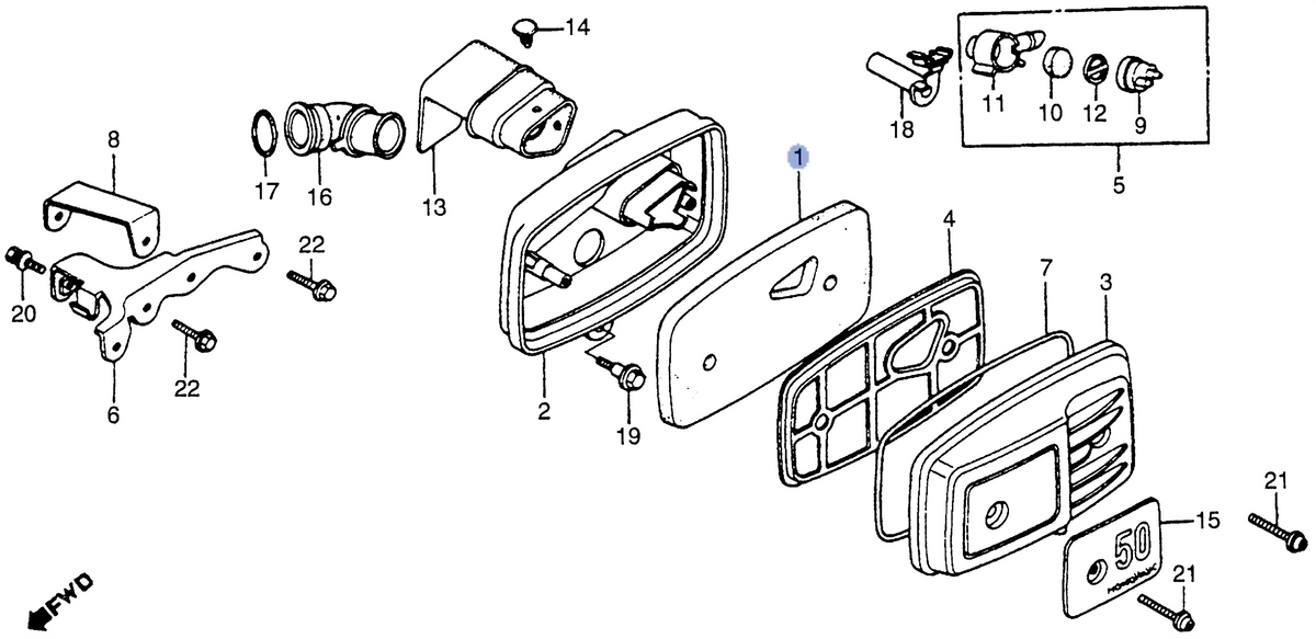 Honda OEM part 17205-GC1-000