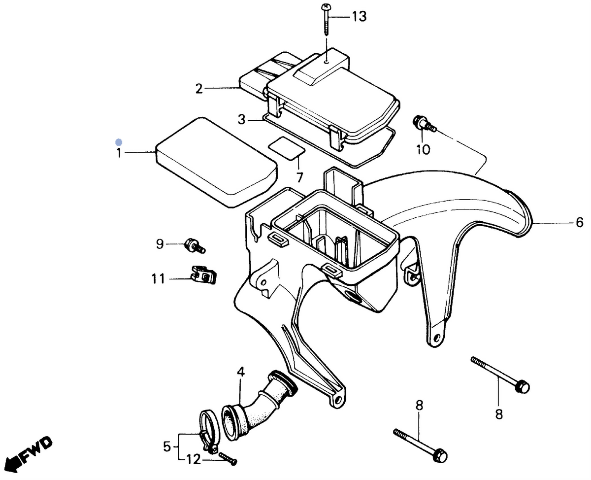 Honda OEM part 17205-GK8-000
