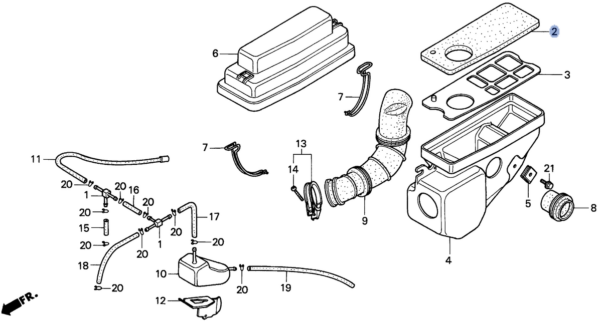 Honda OEM part 17205-GZ4-670
