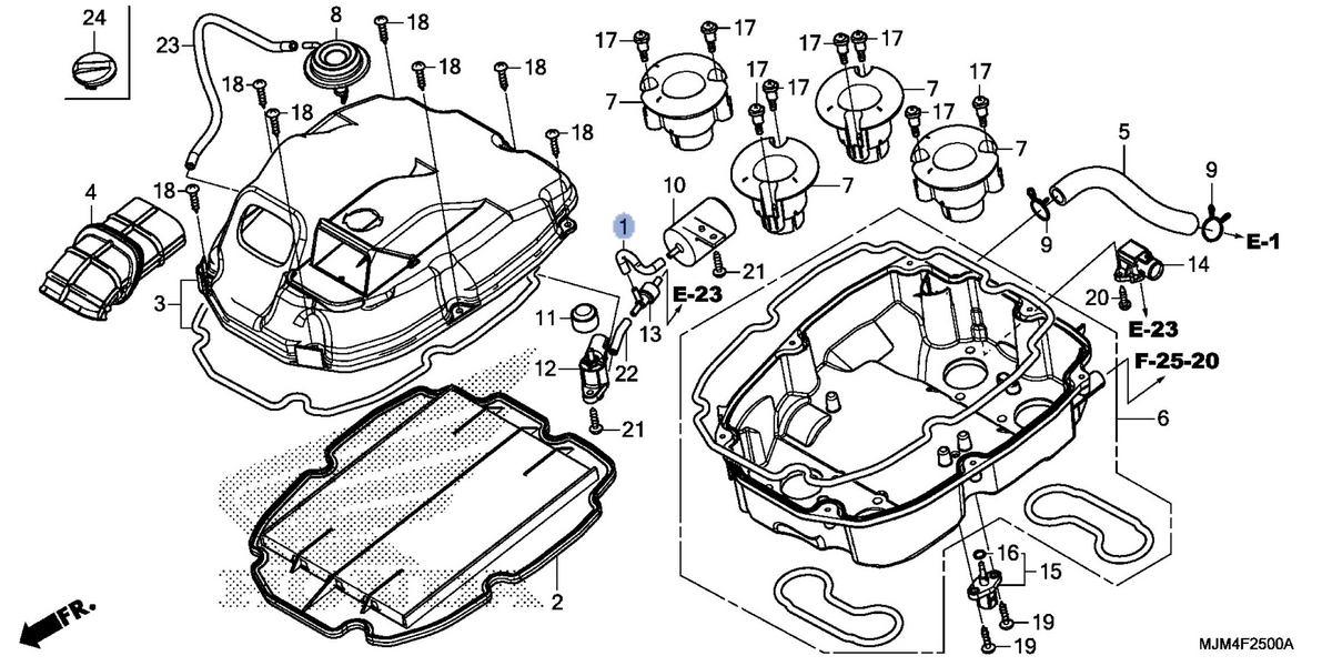 Honda OEM part 17205-MJM-D10