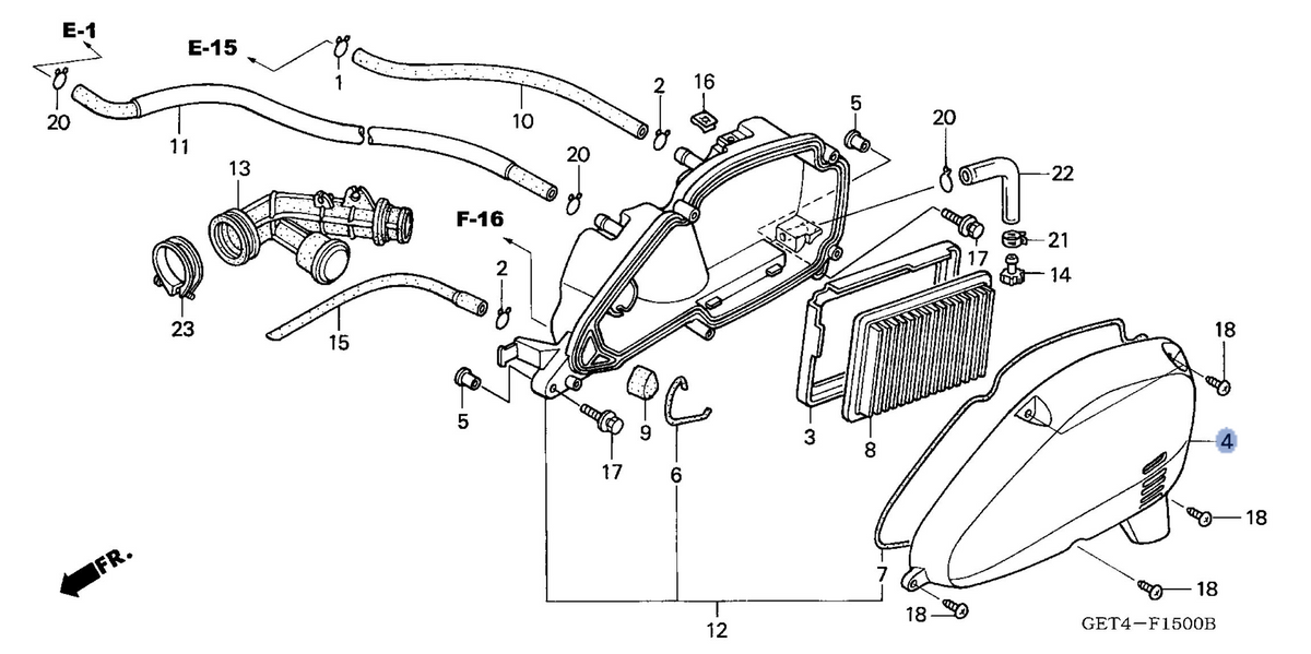 Honda OEM part 17207-GET-000