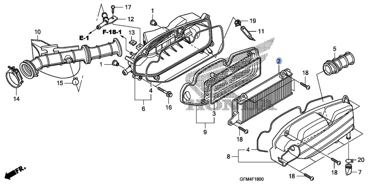 Honda OEM part 17210-GFM-K00