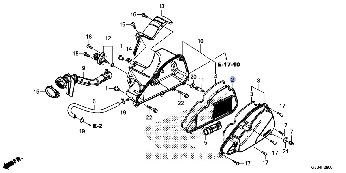 Honda OEM part 17210-GGZ-J00