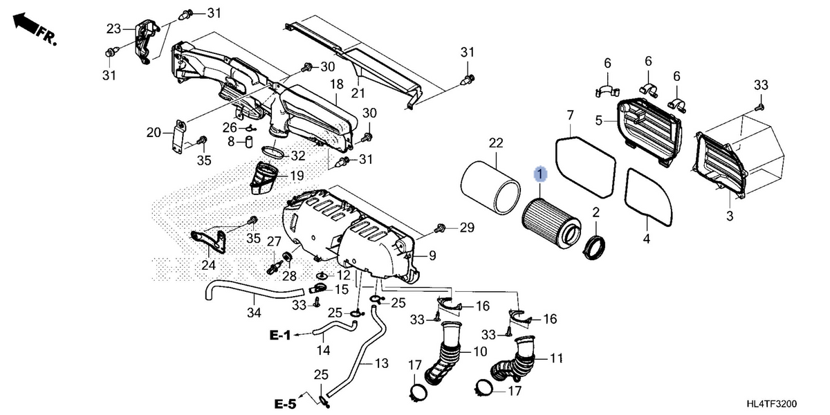 Honda OEM part 17210-HL4-B70