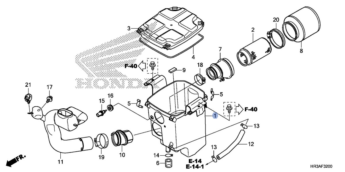 Honda OEM part 17210-HR3-A20